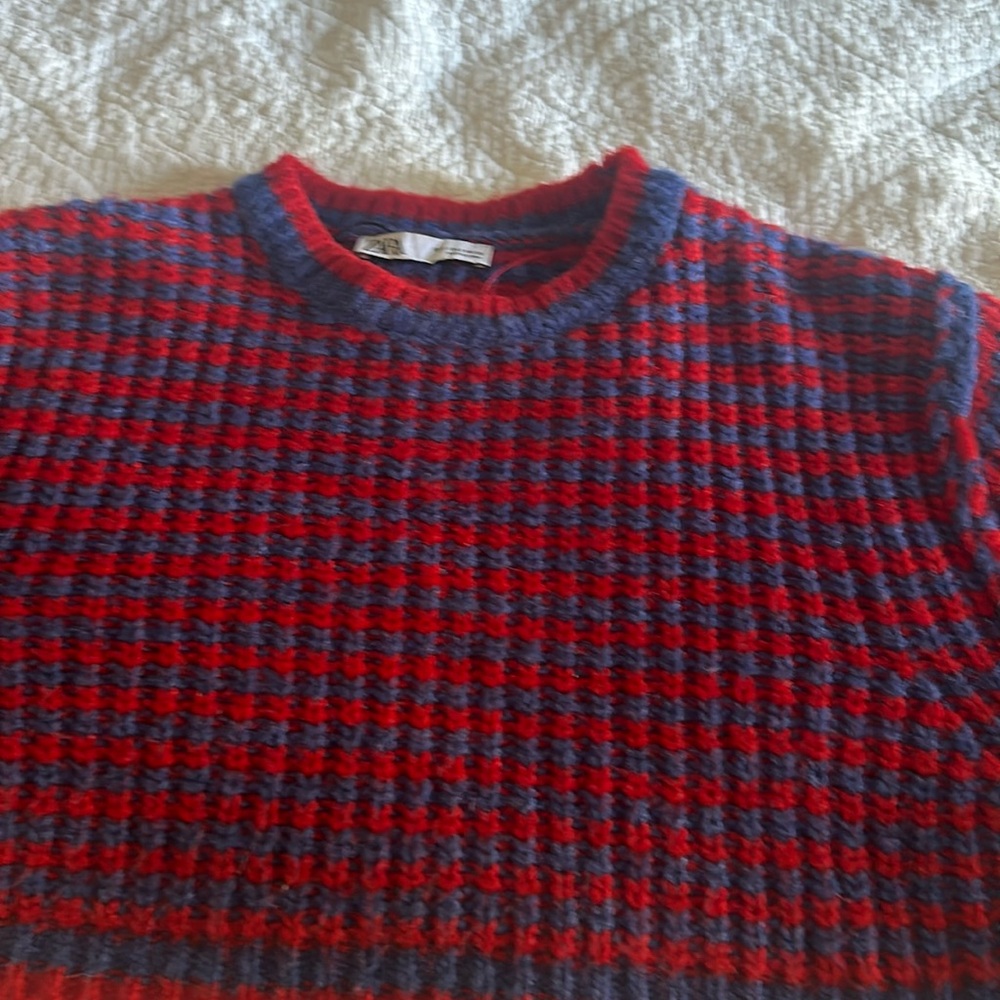 Adorable stripe cropped acrylic Zara sweats size small